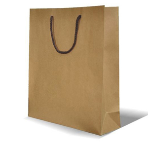 厂家直销定制牛皮纸食品重品包装纸袋带线手柄定制印刷厚牛皮纸购物纸 - Product Image 1
