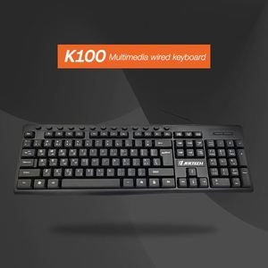JERTECH K100全尺寸普通有线阿拉伯键盘超薄USB电脑键盘定制标志OEM办公薄膜键盘 - Product Image 6