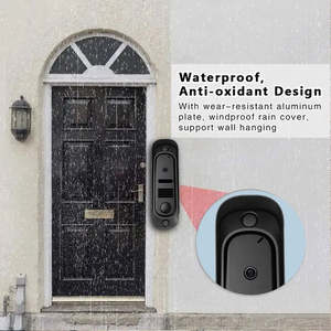 Timbre LCD resistente al agua con cable, con cámara y monitor, timbre, videoportero, sistema de intercomunicación, portero automático, 2 unidades - Product Image 2