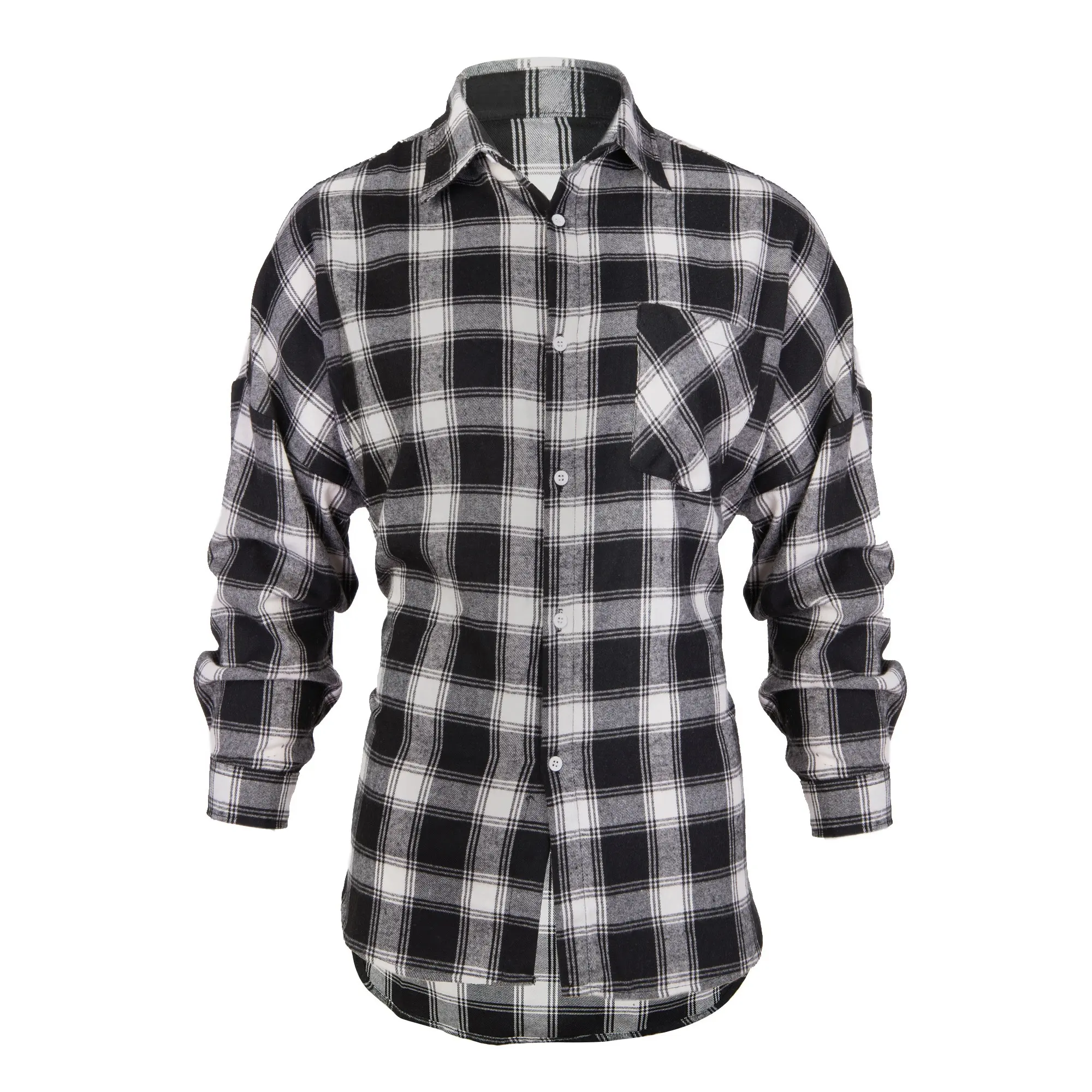 Camisa de franela a cuadros para hombre, camisa de manga larga de algodón 100% personalizada de fábrica, Casual, Color oscuro, patrón a cuadros, de franela, venta al por mayor, para otoño