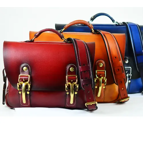 Bolsa de couro borgonha estilo carteiro, bolsa modelo carteiro feita em couro de alta qualidade, estilo vintage, ideal para viagens e uso executivo