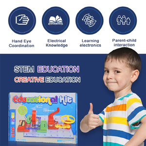 Elettronica di blocchi di costruzione scienza esperimento proiettore Set circuito di scienza del mattone di fisica assemblaggio per bambini giocattolo - Product Image 3
