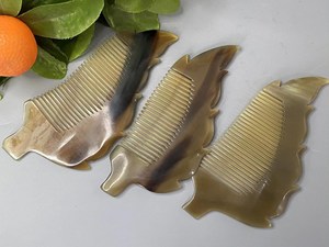 天然バッファローホーンコーム黒セット3コーム異なるサイズと形状のホームサロンヘアコーム安い価格でBY HFクラフト
