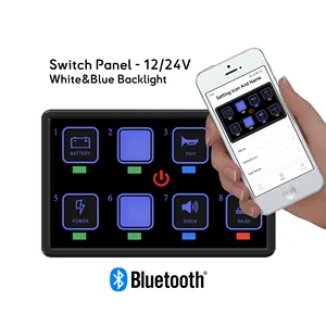Nuovo prodotto 8 Gang Bluetooth Touch Switch pannello, scatola di controllo automatica dimmerabile per barca ATV Caravan Vehicle - Product Image 4