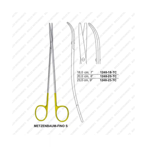 Metzenbaum-Fino S 20cm mổ xẻ kéo với mạ Vàng xử lý cong cùn điểm thép không gỉ Vonfram cacbua cạnh - Product Image 1