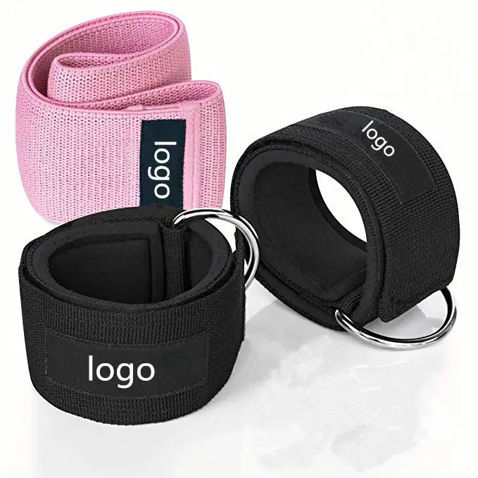 Ankle Straps Wrist Band for cable machines Workout Fitness Accessories Hot Sale neoprene Padded Ankle Cuffs D-ring Adjustable