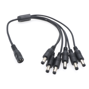 Connector <strong>DC</strong> Power Cable Extension <strong>Cord</strong> Electrical Supplies Pvc Silicone Wires Monitoring Female to Male 2 3 4 5 6in 1 5.5*2.1mm - Product Image 1