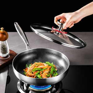 Thép không gỉ <span class=keywords><strong>Frying</strong></span> <span class=keywords><strong>Pan</strong></span> cổ điển chống bỏng dài xử lý khách sạn nhà bếp đồ nấu nướng hộ gia đình không dính <span class=keywords><strong>Frying</strong></span> <span class=keywords><strong>Pan</strong></span> - Product Image 5