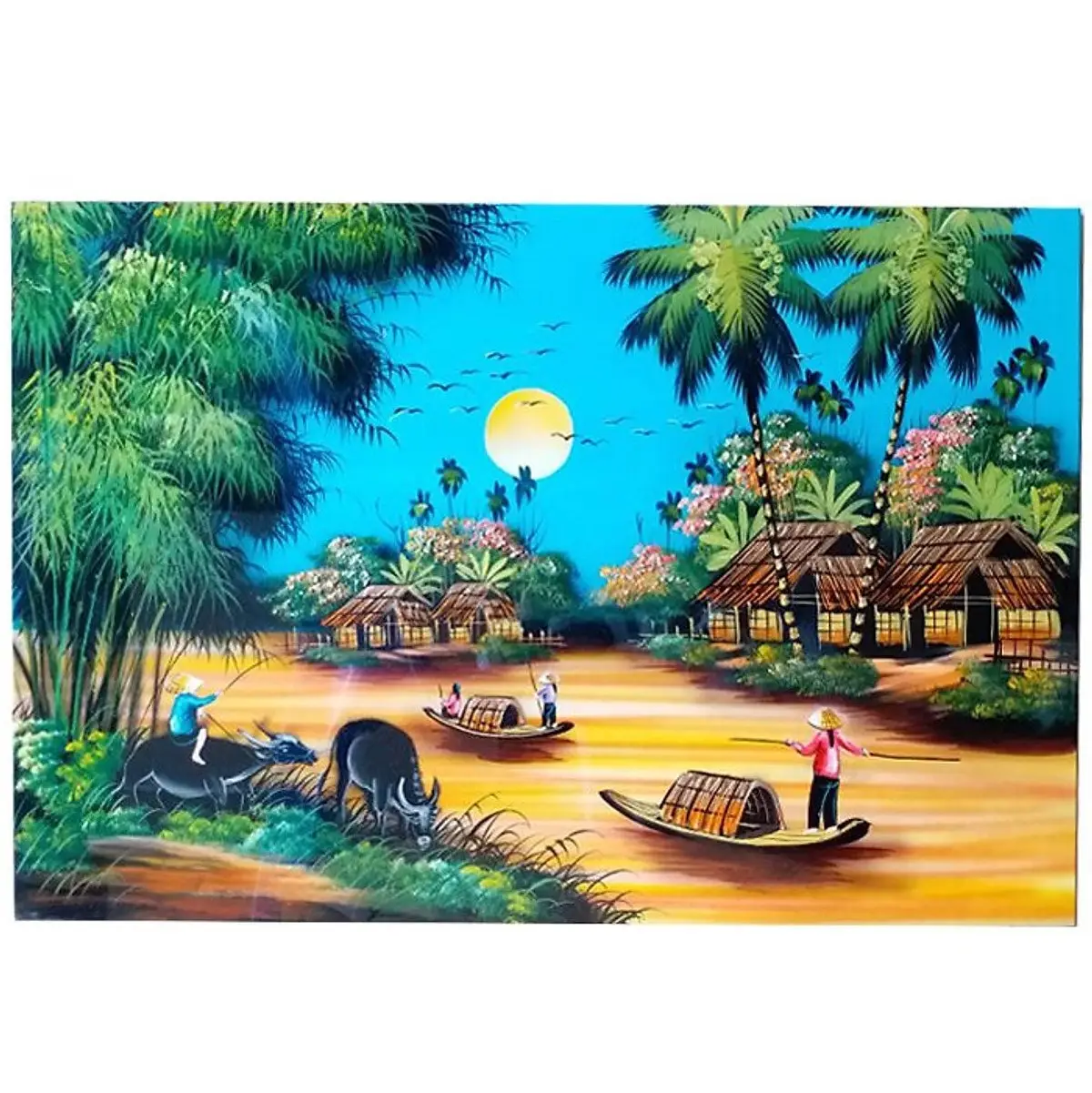 Art traditionnel vietnamien, peinture à laque, prix bon marché, vente en gros