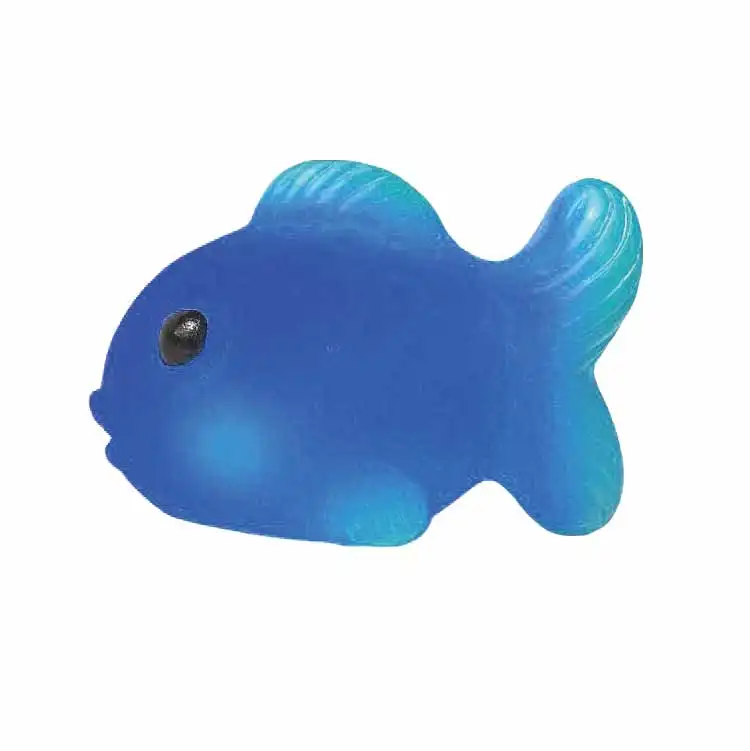 Giocattoli da bagno pesce blu in silicone per bambini