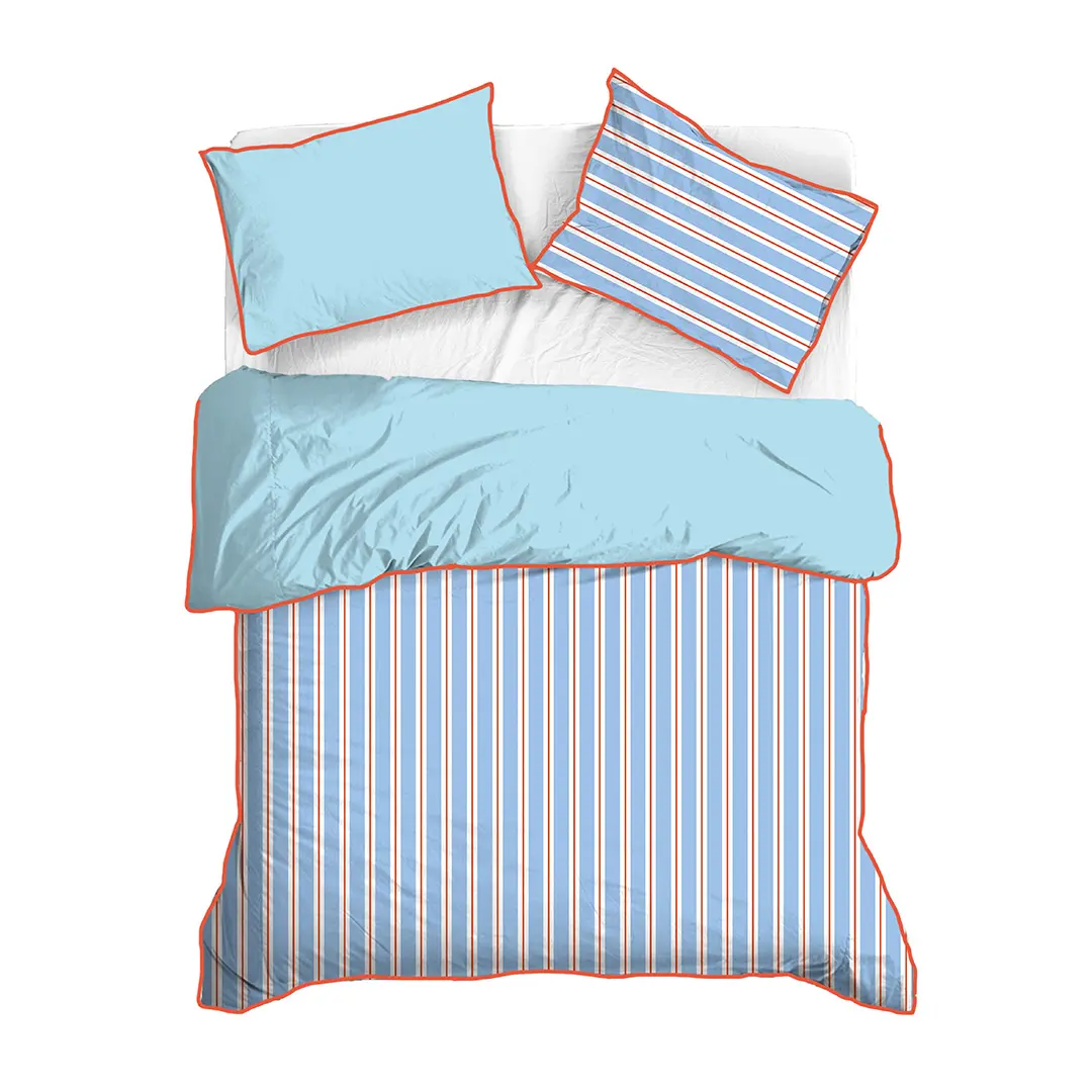 Demure sọc mùa hè bộ đồ giường đặt bông tre seersucker rửa Reversible Comforter màu sắc khác nhau Chất lượng cao được thực hiện tại Hàn Quốc