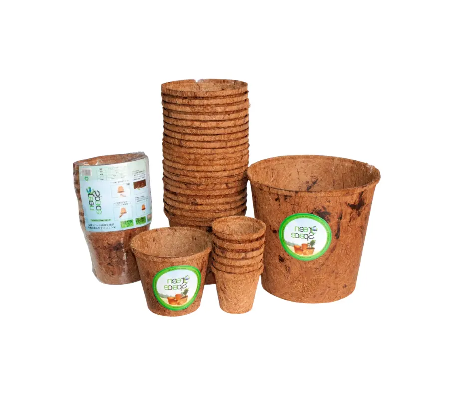 Vaso in fibra di cocco ecologico naturale/vaso in fibra di cocco fioriere in fibra di cocco buon prezzo dal Viet Nam