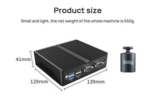 Mini PC de bajo costo N2840 J1900 J4125 I3 4005U con 2NIC 2COM RS232 RS485 aplicado en oficina, HTPC, quiosco Mini PC - Product Image 5