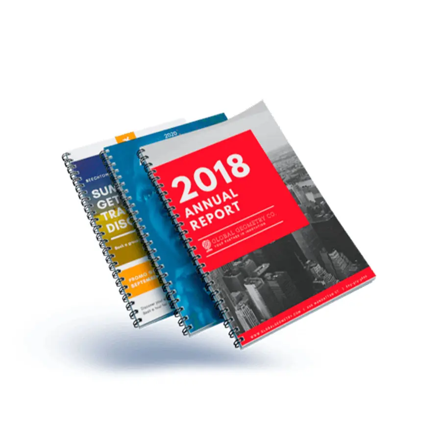 Catalogue d'entreprise personnalisé à reliure spirale Annuaire des entreprises