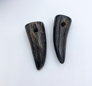 天然牛角尖-手杖和雨伞用手工抛光水牛角套圈-耐用工艺更换零件
