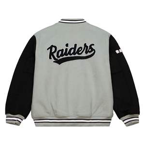 Las <strong>Vegas</strong> Raiders Winter Woolen Bomber <strong>Jacket</strong> Varsity <strong>Jacket</strong> Style with Windproof Hood Knitted Processed - Product Image 3