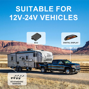 <strong>Wireless</strong> <strong>Reversing</strong> Parking <strong>Sensor</strong> <strong>System</strong> for Long Vehicles 12 and 24V 0.3~2.5m Detection Adjustable Display Tow-Bar Compatible - Product Image 2