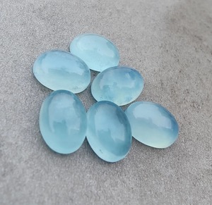 טבעי כחול aqua אובלית צורה <span class=keywords><strong>cabochon</strong></span> שטוח בחזרה מכויל גבוה מכירת מרפא אבני חן עבור תכשיטים להכנת הסיטונאי