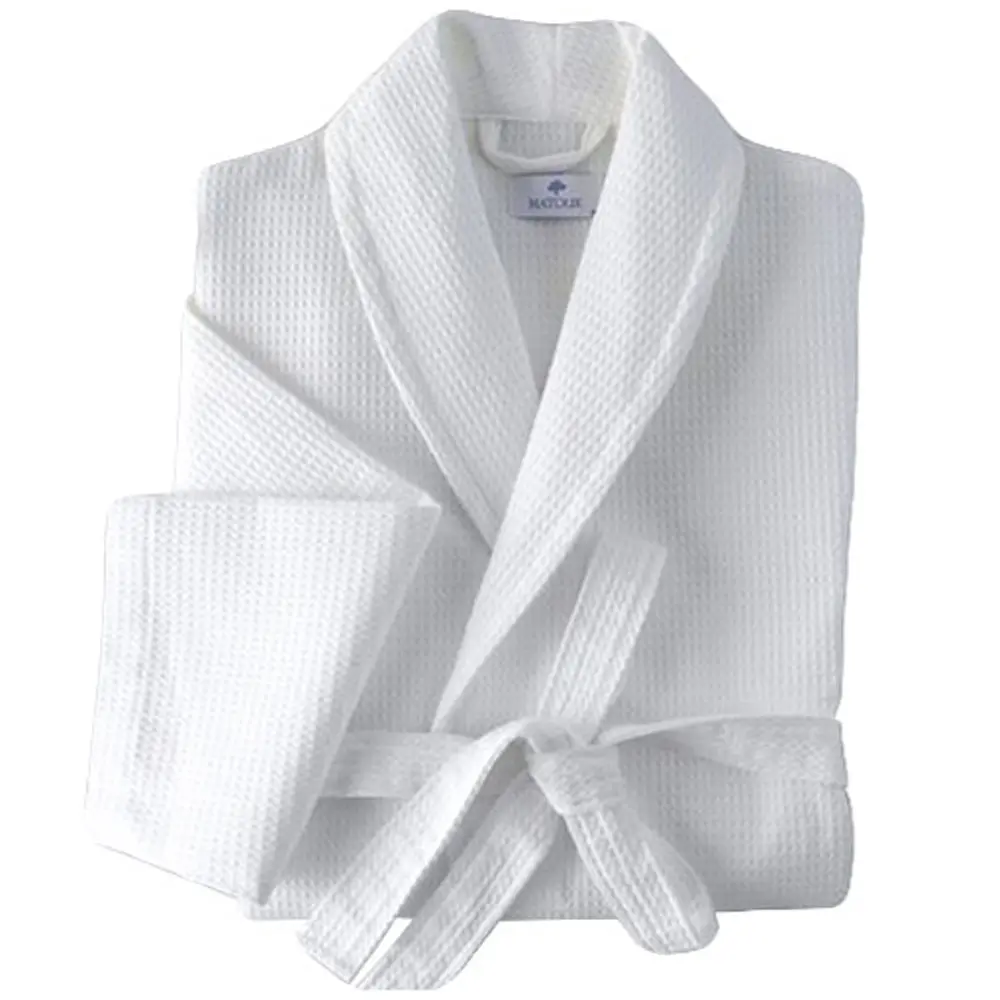 Produk jubah mandi wafel putih produk tekstil 43untuk Hotel