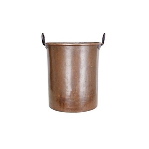 Handmade Solid Copper <strong>Garbage</strong> Trash Can Waste <strong>Bin</strong> <strong>With</strong> <strong>Handles</strong> for Hotel and Restaurant Waste <strong>Bin</strong> in Bulk