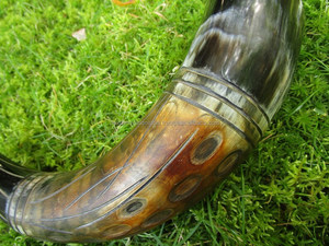 Exclusive Handcrafted Drinking Horn Stein the Ultimate Tankard for Beer &amp; Mead <strong>Admirers</strong> - Product Image 2