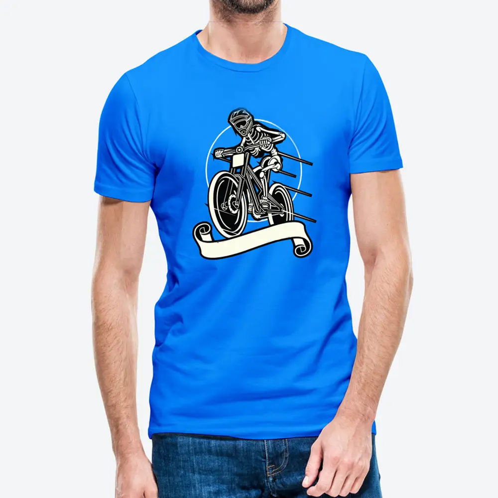 Однотонные футболки с круглым вырезом и принтом мотоцикла для мужчин OEM ODM Услуги индивидуальные мужские футболки