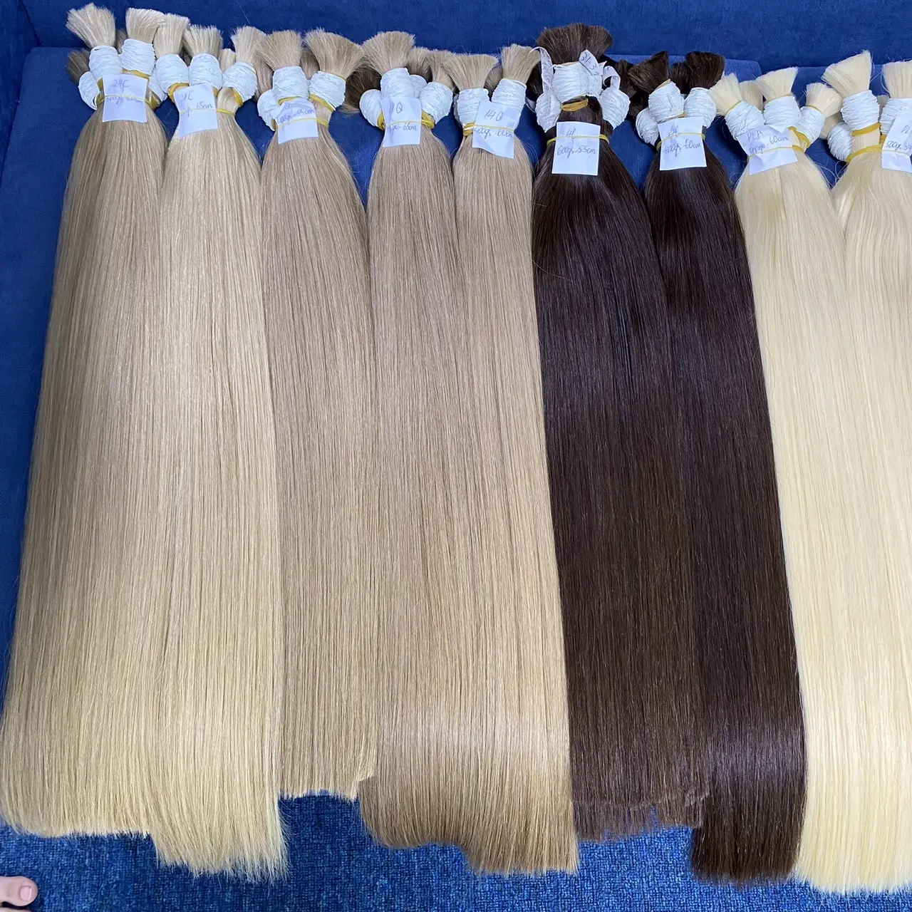 Capelli vergini 100%-singolo donatore capelli alla rinfusa all'ingrosso colori freddi Beladyhair company