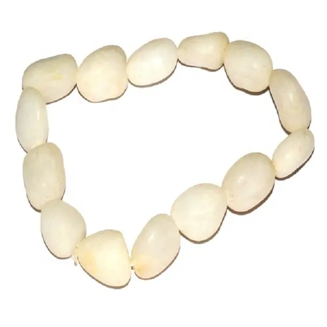 Pulsera de jade blanco indio para hombres y mujeres, brazalete de cristal con piedras preciosas naturales, regalo de meditación