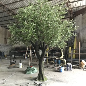 Açık dekor için özel 10FT gerçekçi yapay ağaç doğal dalları ve yaprakları ile dayanıklı plastik ahşap - Product Image 2