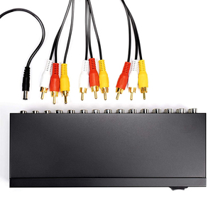 Divisor de Audio y vídeo RCA con Cable compuesto, caja de interruptor AV de 8 vías para TV, DVR, DVD, VCR, videojuegos, altavoces y más-1 entrada - Product Image 3