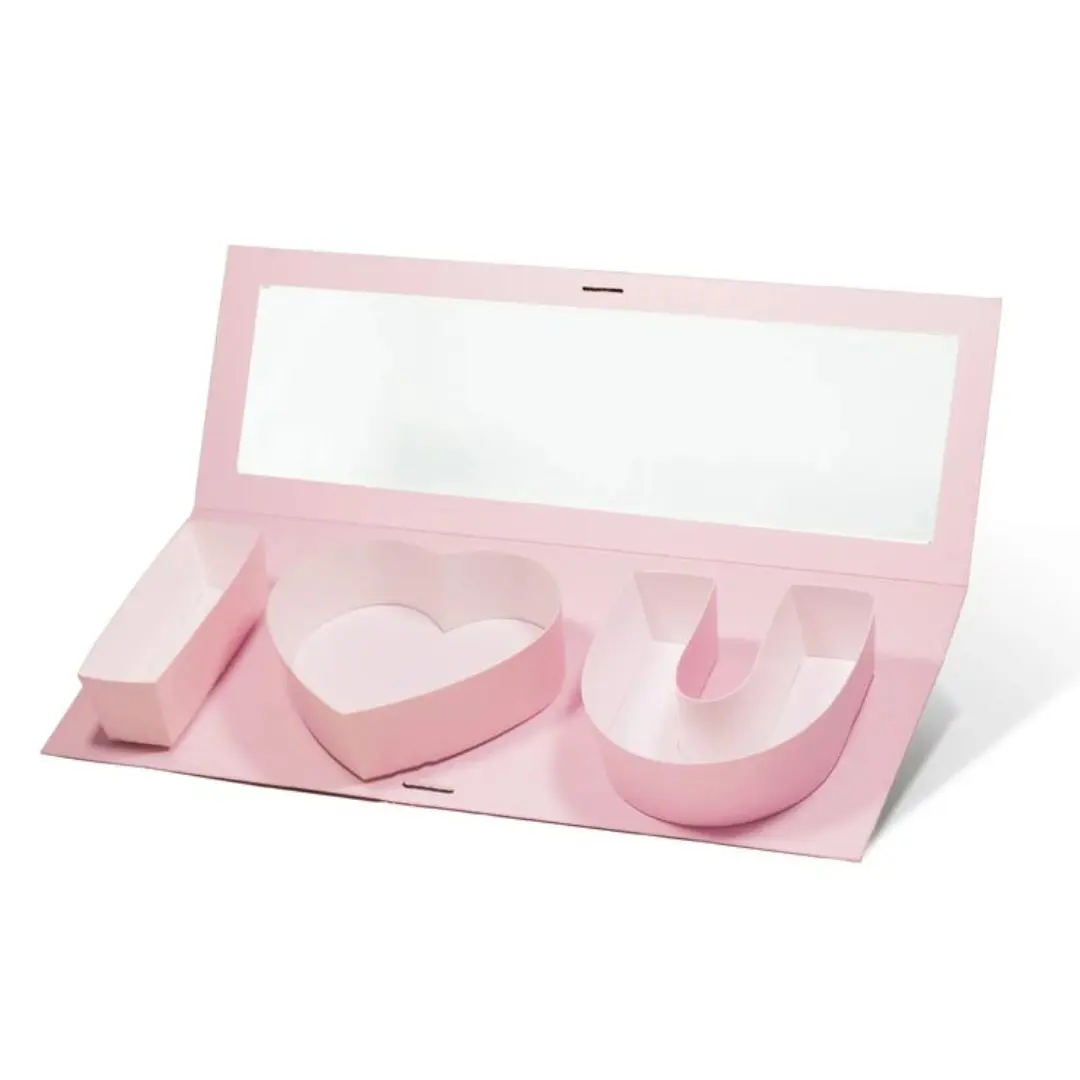나는 너를 사랑해 편지 모양 빈 꽃 상자 포장 충전 가능한 초콜릿 사탕 포장 골판지 상자 발렌타인 데이