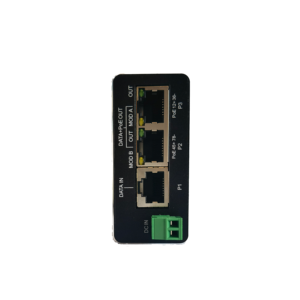 10/100/1000Mbps PoEインジェクターDC48V入力DC24V出力産業用Din-rail 2ポートパワーオーバーイーサネットアダプター - Product Image 1