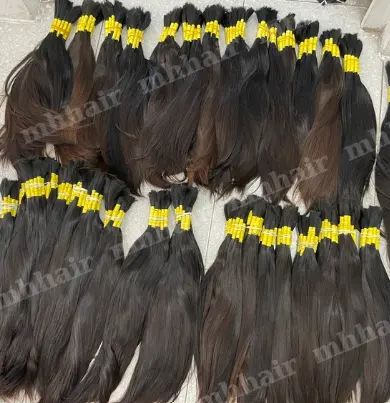 2024 Hot Selling Baby Hair Products 100% Raw Vietnamese Double Drawn Human Hair Bundles with >=60% Longest Ratio Model Tran