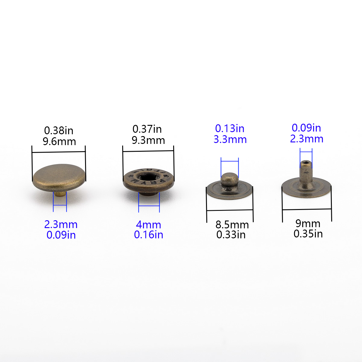 PRYM-9.3mm antique/0.37in