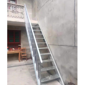 有名なDIY現代的なデザインのスチール階段屋外使用ストレートメタル階段見積もりが必要