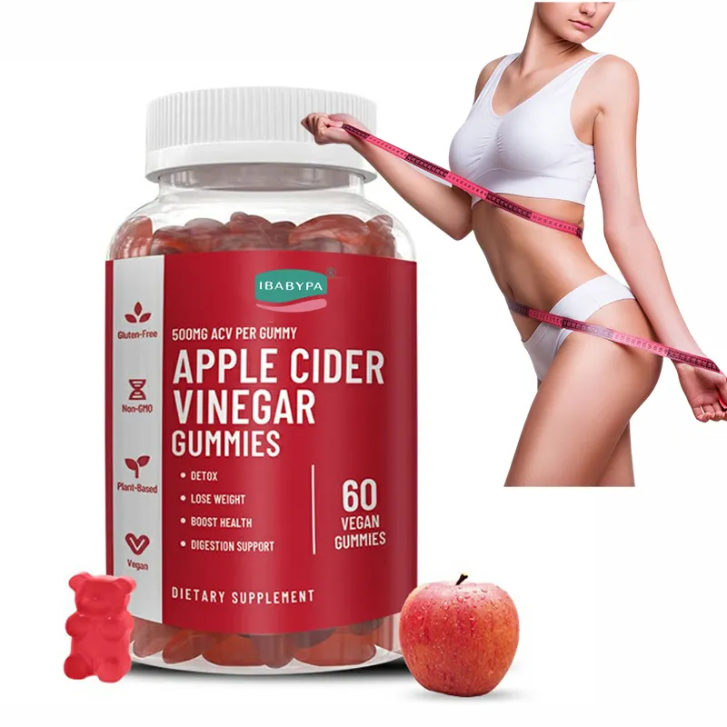 Weight Control Slimming Healthy Aid Digestion Collagen Vitamin B Apple Cider Vinegar Gummies