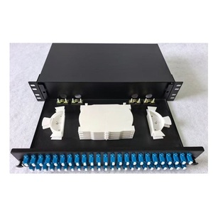 19-Inch FTP Rack Mounted ODF Terminal Box 24-Core Fiber Distribution Frame with ODF <strong>Patch</strong> <strong>Panel</strong> and LC/UPC LC/APC Adaptors - Product Image 1
