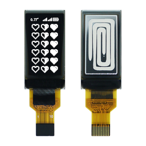 I2Cインターフェース、10ピンコネクタタイプ、SSD1312 PMOLEDコントローラ付き0.77インチ小型白色OLEDディスプレイパネル - Product Image 1