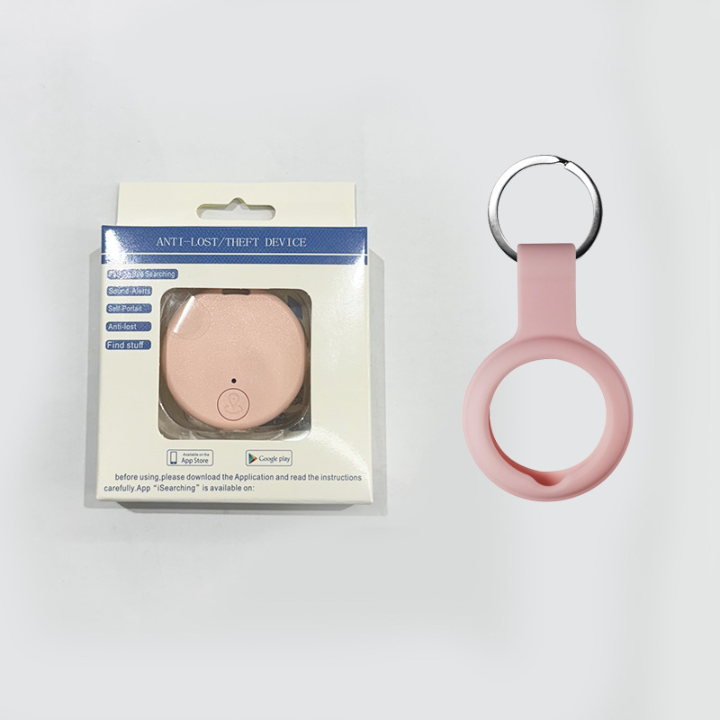 Funda de silicona rosa con bolsa tipo caja.