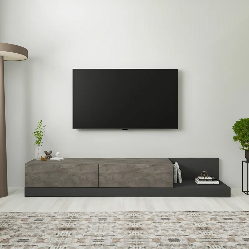 MAJOR Tv Stand Gordion-Antracita Nuevo producto Calidad Premium Venta al por mayor Nuevo diseño Decoración para el hogar Sala de estar Muebles para el hogar