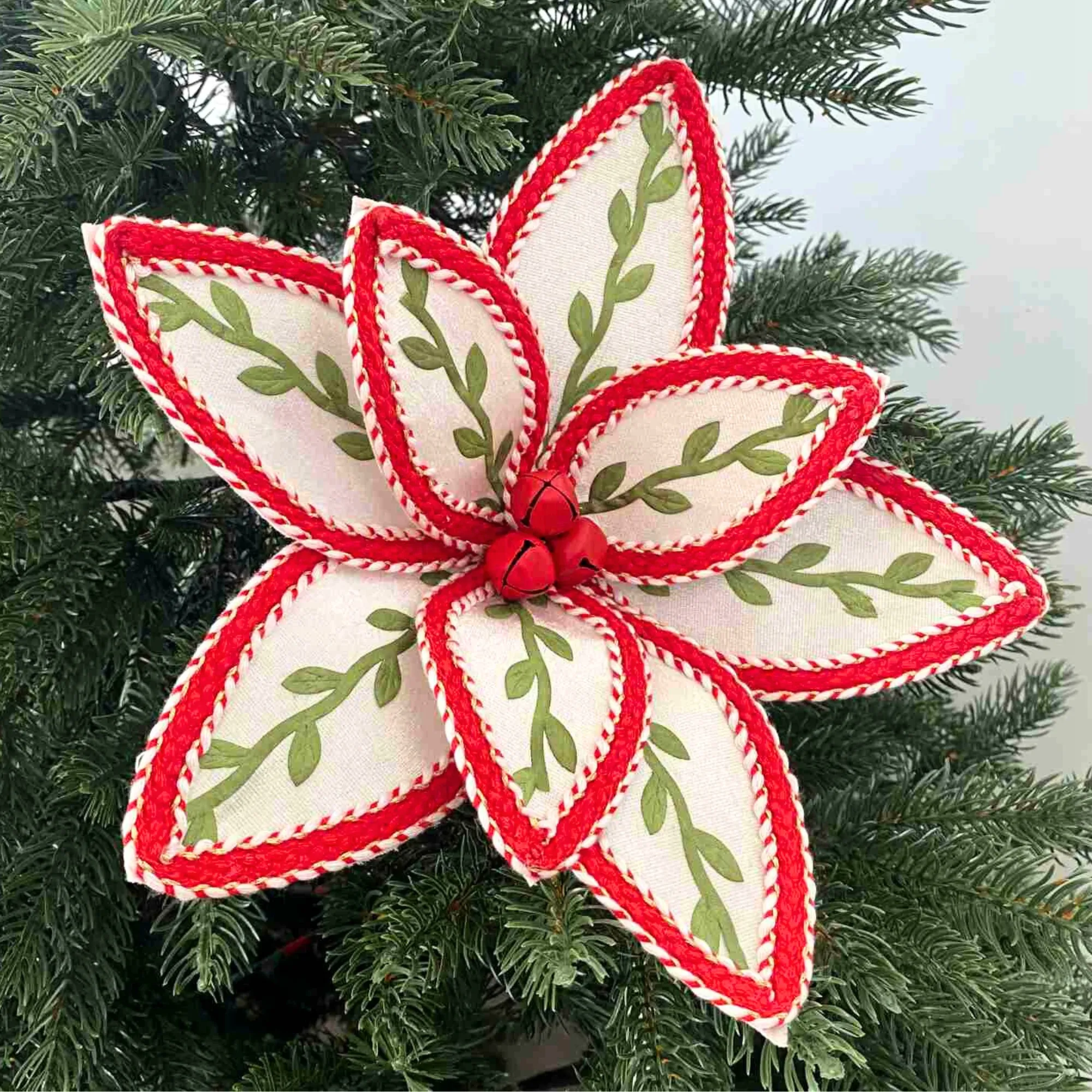 Fleur Poinsettia en velours rouge, décoration artificielle, Arrangement d'arbre, fleur de noël