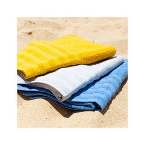 % Toptan özel LOGO pamuklu otel % havuz havlusu kırmızı ve beyaz çizgili plaj havlusu - Product Image 4