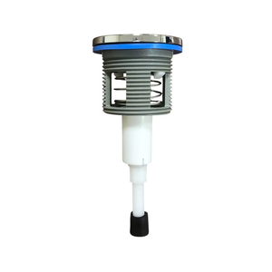 OEMクローム仕上げABS製トイレ貯水槽プッシュボタンカスタムロゴサービス付き - Product Image 1