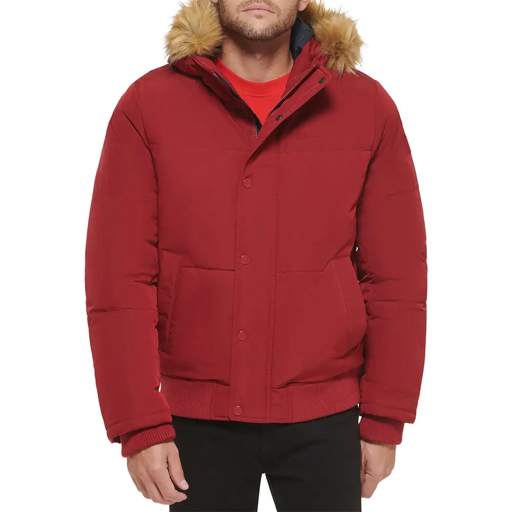Nueva chaqueta personalizada de alta calidad, chaqueta ligera para hombre con cara acolchada, chaqueta impermeable informal con embalaje personalizado