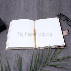 个性化真皮压花装订日记本带石头双龙印花书写白纸日记本笔记本 - Product Image 5