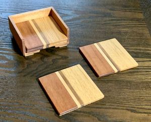 Designer wooden coasters with elegant rustic <strong>tones</strong> <strong>created</strong> to serve as stylish functional additions to your table settings - Product Image 4