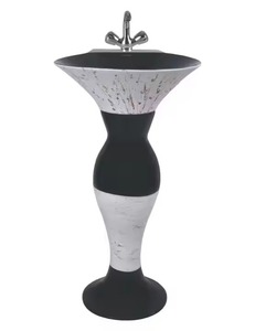 Ấn Độ Cung cấp dễ dàng để làm sạch Gốm bệ Sink - One Piece rửa lưu vực Mono khối Lavabo bồn rửa, Thiết bị vệ sinh phòng tắm sản phẩm - Product Image 4