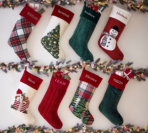 Özelleştirilebilir kadife Santa noel Stocking seti kapitone keçe noel çorap işlemeli adı ev dekor çanta ambalaj-adedi 50 adet