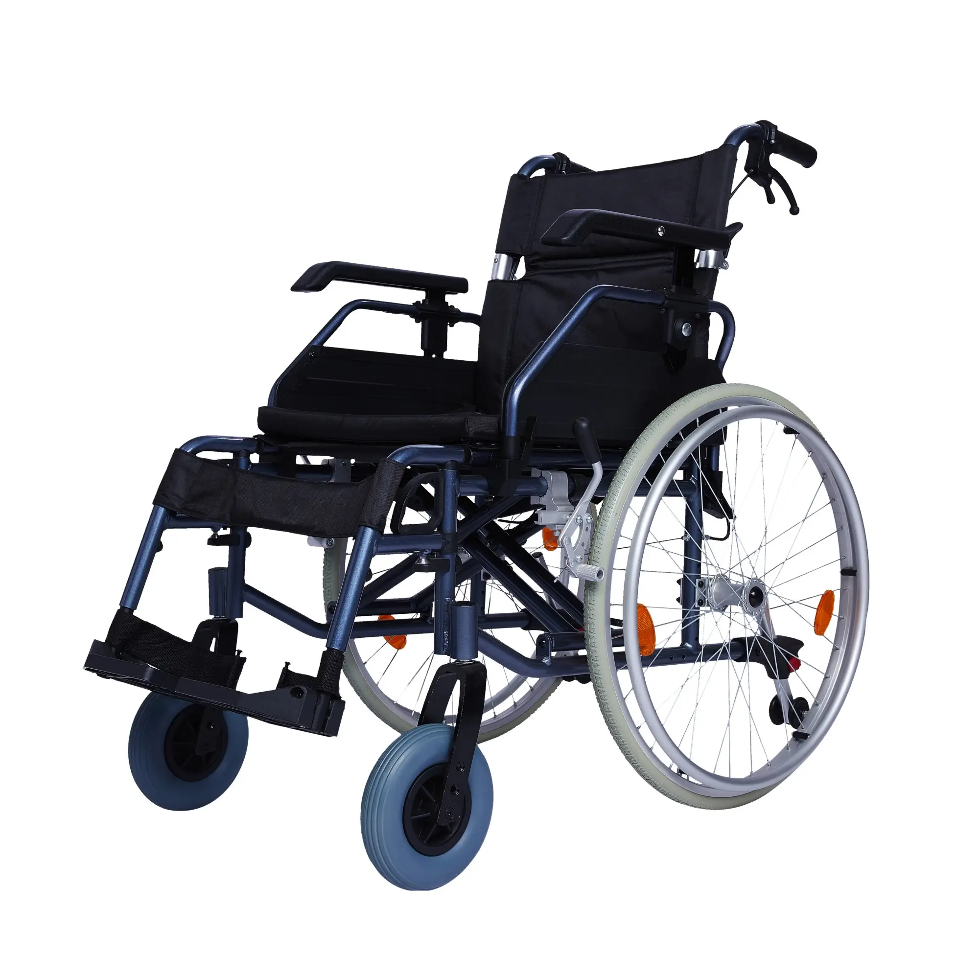 Chất lượng cao nhẹ nhôm Hướng dẫn sử dụng xe lăn cho người lớn và người cao niên nhà máy sản xuất cho phục hồi chức năng điều trị Nguồn cung cấp
