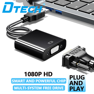 HDTV USB macho a VGA hembra adaptador Audio Video Cable Convertidor para monitor proyector pantalla - Product Image 2